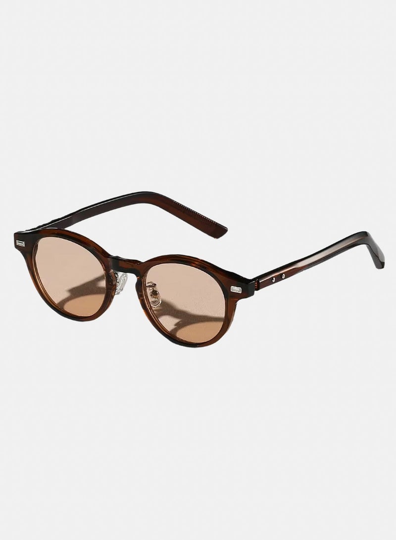 Ocea Peach Full Rim Round Sunglasses
